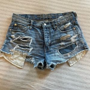 AE high waisted jean shorts